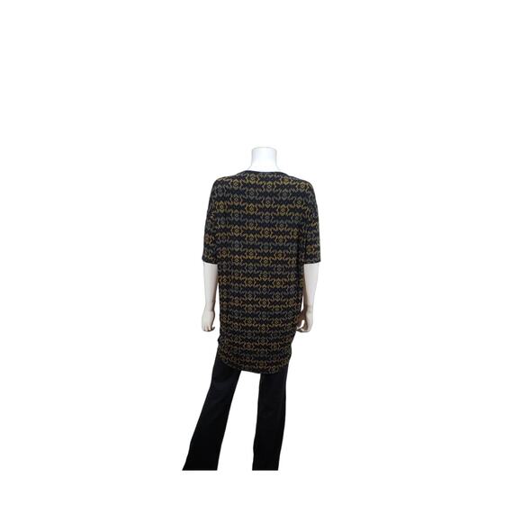 LuLaRoe Irma Women's Black Aztec print High-Lo Scoop neck Top, XX-Small, New - Picture 4 of 7